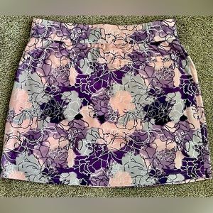 Pebble Beach Pink Purple White Dry-Luxe Floral Golf Skort Short Skirt